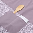 thumbnail image 4 of Mainstays Chef Kitchen Apron, 28" x 32" Cotton Apron with Pocket for Cooking, Baking, Gardening, Purple Floral, 4 of 7