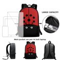 thumbnail image 4 of Jeiento Ladybug School Backpack for Girls with Lunch Box Red Elementary Student Bookbag for Kids 8-10/10-12 Lunch Bag Middle Schoolbag Lunchbox Pencil Case Book Bag Set, 4 of 7