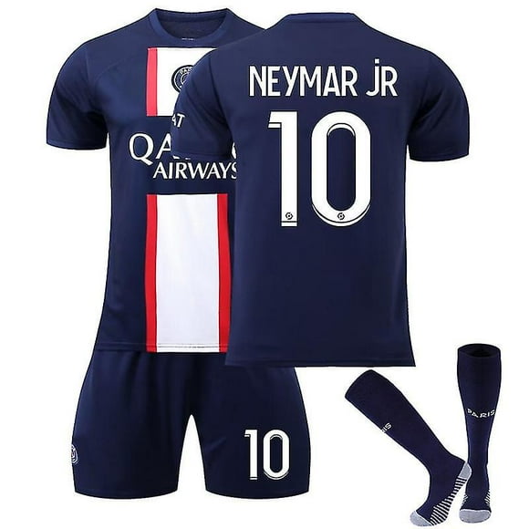 Neymar Jr #10 Kids Football Kits Soccer Jersey Training T-shirt Suit 22/23 H