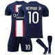 thumbnail image 1 of 2022-2023 Nueva temporada de camisetas de fútbol de París en Jersey Home Conjunto de camisetas para niños, jóvenes y adultos # ldfs014navy-NEYMARJR No.10-XS BmatwkZeng Bmatwk Jersey, 1 of 2