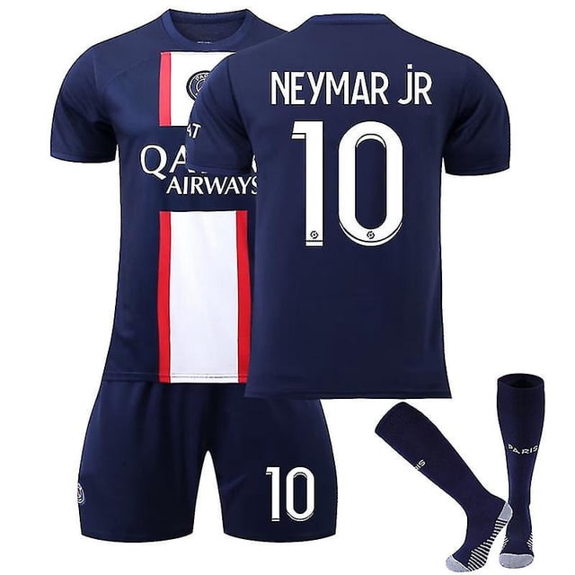 2022-2023 Nueva temporada de camisetas de fútbol de París en Jersey Home Juego de camisetas para niños, jóvenes y adultos # ldfs014navy-NEYMARJR No.10-Kids 26 (140-150CM) BmatwkZeng Bmatwk Jersey