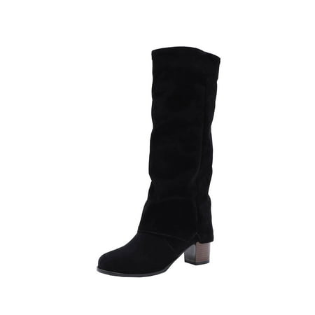 

Rdeuod Tall Boots For Women Autumn And Winter Thick High-Heeled Casual Sleeve High-Barrel Knight Shoes