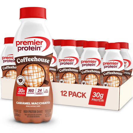 Premier Protein, Coffeehouse Caramel Macchiato 12pk Bottles
