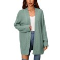 thumbnail image 1 of Cárdigan De Punto Grueso Con Parte Delantera Abierta, Cárdigan De Punto Suelto De Gran Tamaño, Manga Larga, Transpirable, Respetuoso Con La Piel, Informal De Moda Para Niñas ANGGREK Otros, 1 of 8