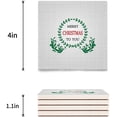 thumbnail image 3 of RYLABLUE Merry Christmas To You Set of 8 Coaster for Drinks, Absorbent Ceramic Stone Coasters Cup Mat with Cork Base for Home Kitchen Room Coffee Table Bar Decor, 3 of 4
