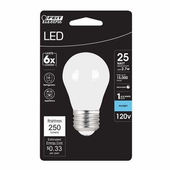 Feit Electric  25W Equivalence A15 E26 Medium LED Bulb Daylight - Pack of 6
