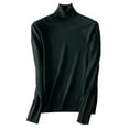 thumbnail image 3 of Women's Casual Long Sleeve Turtleneck Sweater Lightweight Knit Pullover Jumper Tops for Fall Winter Dark Green M, 3 of 3