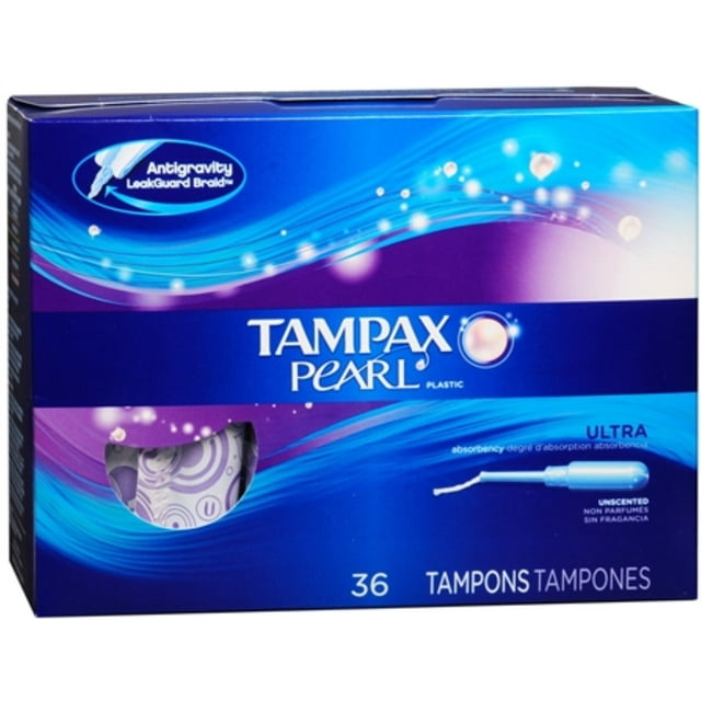 Tampax Pearl Tampons Ultra Absorbency Unscented 36 Each (Pack of 6
