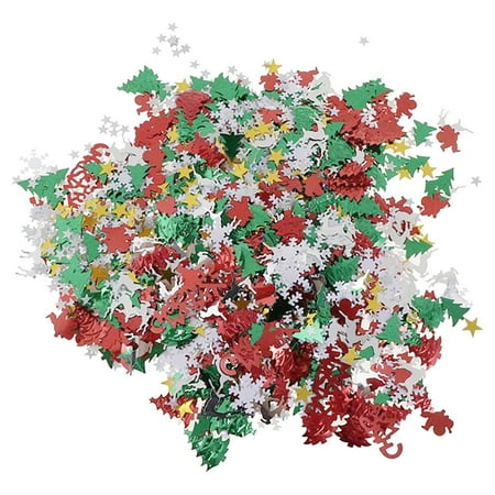 

YruYptpaln 50g Sparkly Christmas Tree Snowflake Confetti Sequins DIY New Year s Home Wedding Birthday Party Decorations