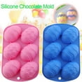 thumbnail image 3 of Opvise Cake Mold Easter Egg Shape Non-slip Silicone Fondant Chocolate Candy Dessert Mould for Bakery Pink, 3 of 7