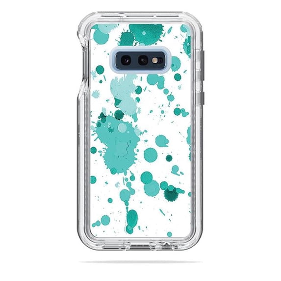 MightySkins LIFNESA10E-Teal Splatter Skin Decal Wrap for LifeProof Next Case Samsung Galaxy 10E Sticker - Teal Splatter