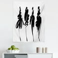 thumbnail image 1 of Fashion Tapestry, Monochromatic Hand Painted Illustration of Human Silhouettes Modern Models, Fabric Wall Hanging Decor for Bedroom Living Room Dorm, 5 Sizes, Charcoal Grey White, by Ambesonne, 1 of 1