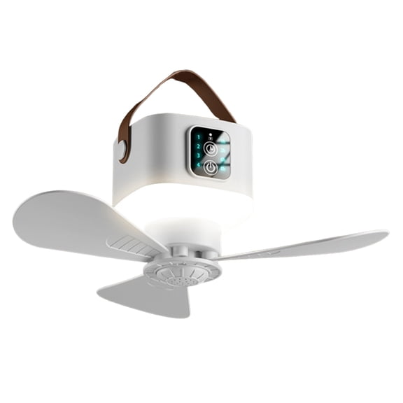 PatungKu Remote Controls Ceiling Fan With LED Light 7200/3600mAh Battery Operated 4 Speed Adjustable Portable Fan For Camping Tent Indoor Outdoor