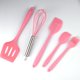 thumbnail image 1 of Juego de utensilios de cocina de 5 piezas, utensilios de cocina de silicona fáciles de limpiar, utensilios de cocina para utensilios de cocina antiadherentes (acero inoxidable rosa), 1 of 5