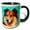 Black/White, variant on 3drose, Nice Rough Collie Dog Portrait on Green. Digital Art Gifts for Family, 11oz Magic Transforming Mug