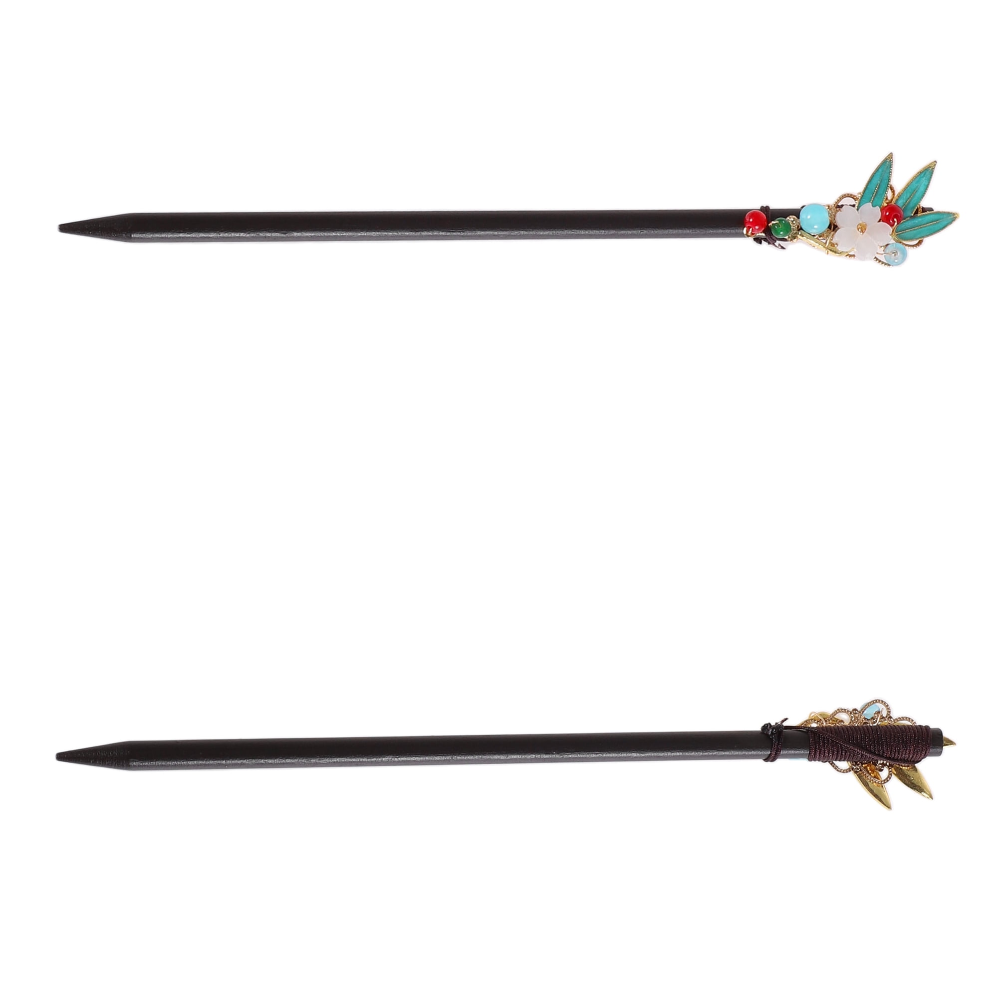 Unique Bargains Leaves Gardenia Hair Chopstick for Women 1 Pc Black, White, Blue