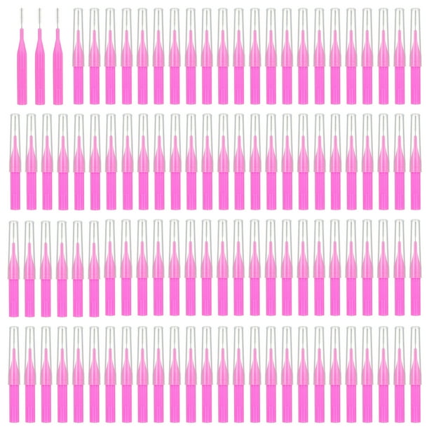Pincel entre dientes 100 Uds cepillos interdentales hilo Dental palillo de dientes aparatos de ortodoncia cepillo herramienta de limpieza de dientes cuidado bucal con caja de almacenamiento