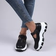 thumbnail image 6 of Fesfesfes Flat Shoes for Women Round Toe Fashion All-match Shoes Platform Synthetic Buckle Casual Shoes Height Increasing Shoes 42(9), 6 of 9