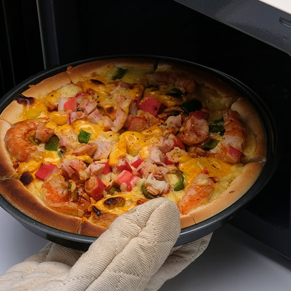 Seasonal Savings, Pizza Pan, Aluminum Pie Baking Tray, Multi-Purpose Oven Bakeware for Bread, Cake, and Pizza, Ideal for Home or Caf Use Akmoler Bestselling | Stainless Steel, Black [New Arrival]