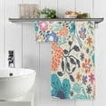 thumbnail image 5 of Dreamtimes Colorful Flowers Birds Bath Towels Set 1 Bath Towel 1 Washcloth Extra Absorbent 100% Cotton Towels, Super Soft Bathroom Towels for Home, Hotel, 5 of 7