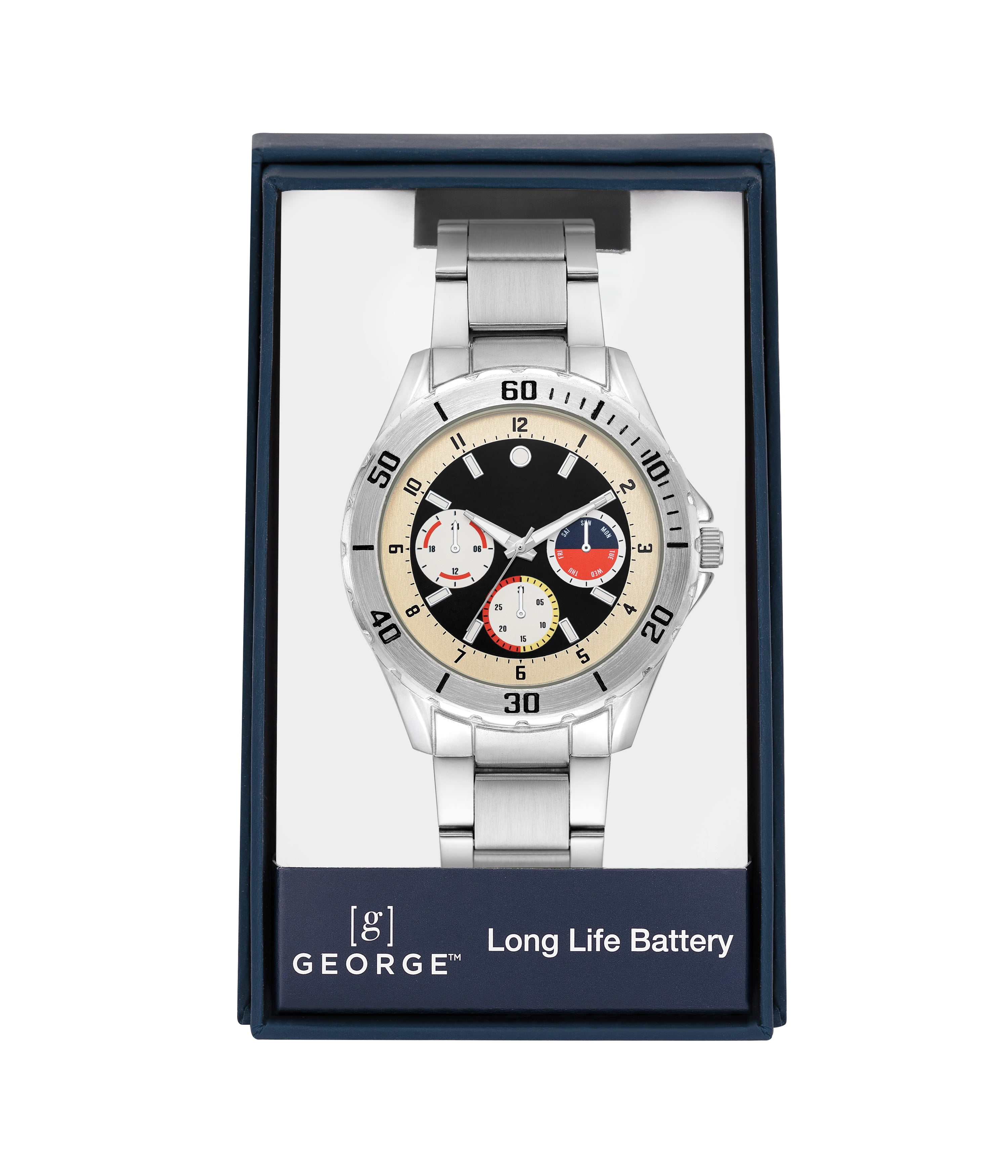 George Men's Black Bracelet Wristwatch