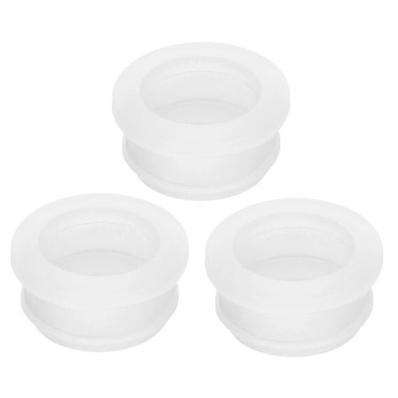 3 Pack Rubber Grommets 25mm Drill Hole, 20mm ID Hole Top Hat Grommet Clear Silicone Rubber Hole Plug Gasket for Wiring, Automotive