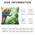thumbnail image 5 of JRXY Decorative Throw Pillow Covers Summer Colorful Hawaiian Tropical Plants Palm Leaf Pillows Cover Parrots Sea Beach Hawaiian Palm Tree Banana Leaf Flowers Outdoor Pillows Covers White, 5 of 5
