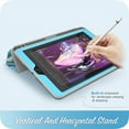 thumbnail image 2 of i-Blason Cosmo Case for iPad 9th/8th/7th Generation, iPad 10.2 (2021/2020/2019), Full-Body Trifold with Built-in Screen Protector Protective Smart Cover with Auto Sleep/Wake & Pencil Holder (Blue), 2 of 6