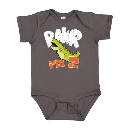 

Inktastic RAWR I m 2! Baby Tyranosaurus Rex Gift Baby Boy or Baby Girl Bodysuit