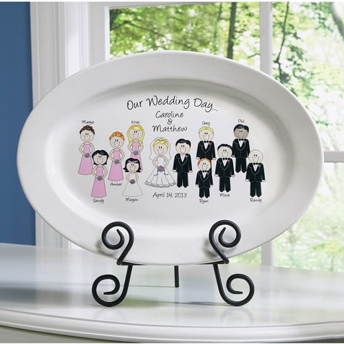 Personalized Wedding Character Plate Personalized Wedding Character Plate