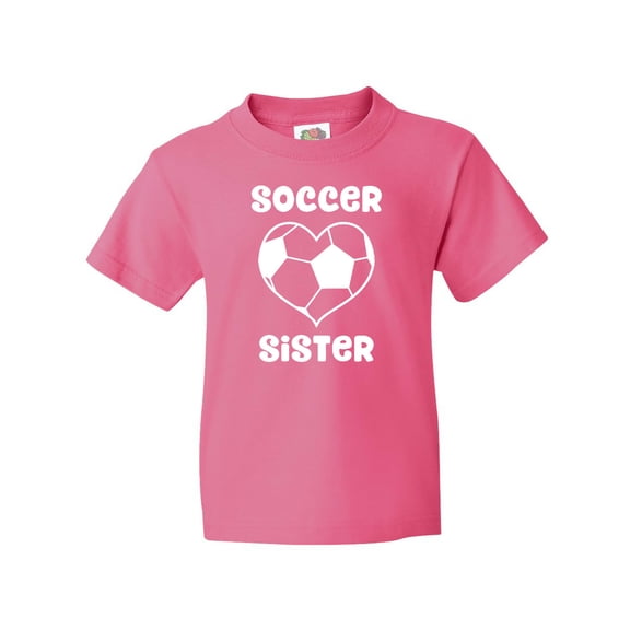 Inktastic Heart Soccer Sister Youth T-Shirt