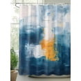 thumbnail image 2 of Blue Yellow Shower Curtain Set ，Waterproof Fabric Shower Curtains Abstract Shower Curtains for Bathroom,Bathroom Decor 54x"78", 2 of 6