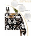 thumbnail image 2 of Black White Floral Table Cloth, Farmhouse Vintage Botanical Leaves Waterproof Tablecloth for Rectangle Tables, Reusable Washable Fabric Table Cover for Restaurant Kitchen Dining Tables 52"x70", 2 of 6
