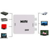White HDMI to AV CVBS Video Audio Signal Converter Adapter For TV VHS VCR DVD