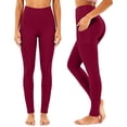 thumbnail image 3 of XuJwPNcy Leggings for Women High Waisted Butt Lifting Trousers Soft Yoga Pants Athletic Workout Running Clothes Activewear(Wine,Medium), 3 of 6