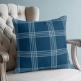 thumbnail image 4 of Pillow Covers 26x26 Set of 2, Blue Checkered Throw Pillow Covers Decorative Couch Cushion Cover, Farmhouse Buffalo Plaid Modern Microfiber Soft Square Pillowcases for Bedroom Living Room Sofa, 4 of 9