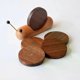 thumbnail image 2 of 1 Set Wood Cup Mat Placemats for Table Snail Shaped Heat Insulation Pad Wooden Tea Coaster Tool Tea Tray Creative Gifts, 2 of 4