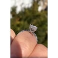 thumbnail image 3 of Solitaire Brilliance 3.CT Emerald Lab Grown Diamond Pave Basket Engagement Ring 14K White Gold, Ring Size 11, 3 of 5