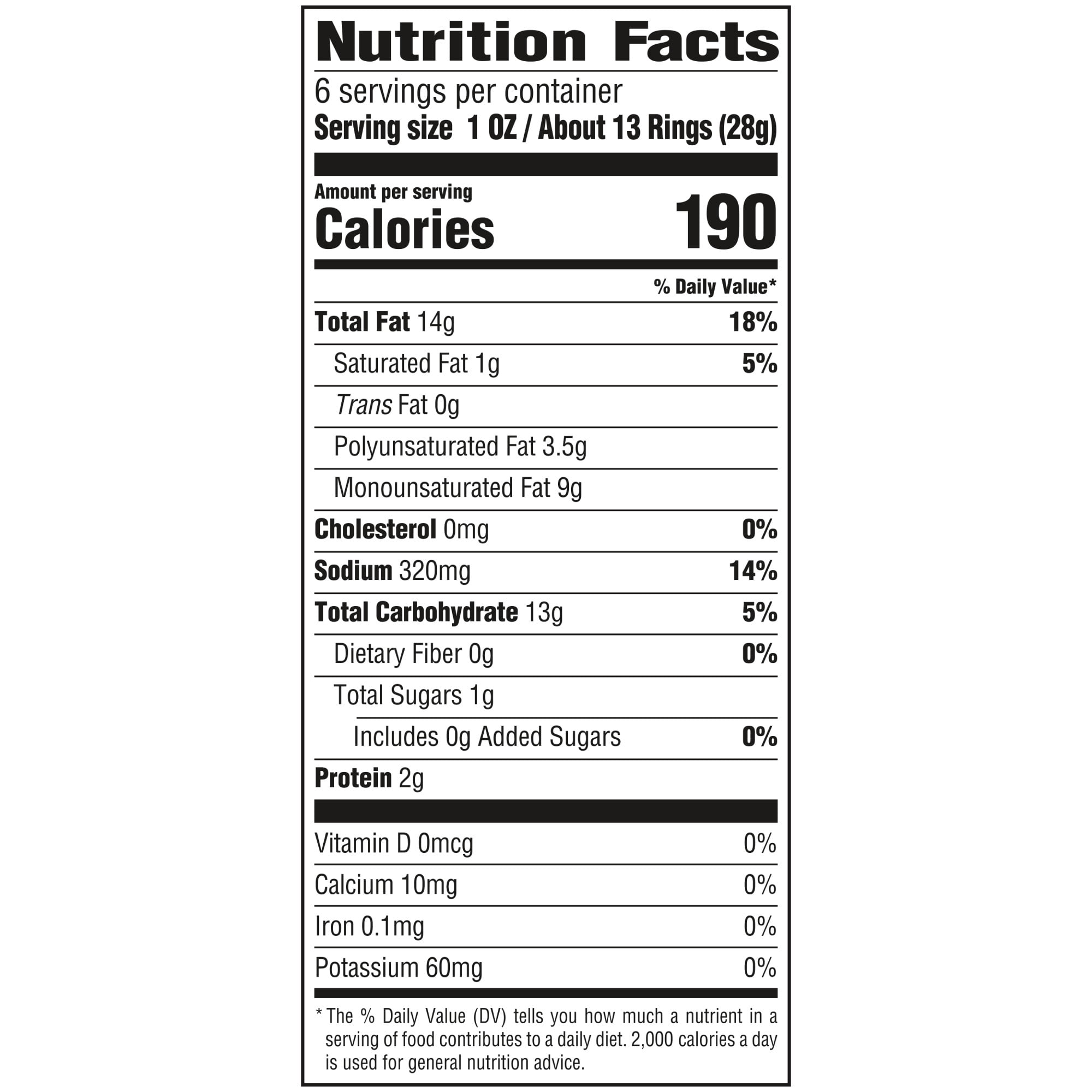 Tom's Nacho Flavored Rings, 6 oz Bag