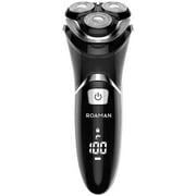 ROAMAN Electric Razor Men's Wet Dry Electric Shaver with Charging Stand