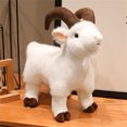 thumbnail image 2 of Lifelike Goat Stuffed Animal Plushie Cute Goat Plush Figure Toys for Girls, Adorable Doll Home Decor, 2 of 16