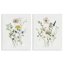 Stupell Industries Artfully Arranged Wildflowers Plants & Flowers Painting Wrapped Canvas Art Print Wall Art, 16 x 20, Set of 2