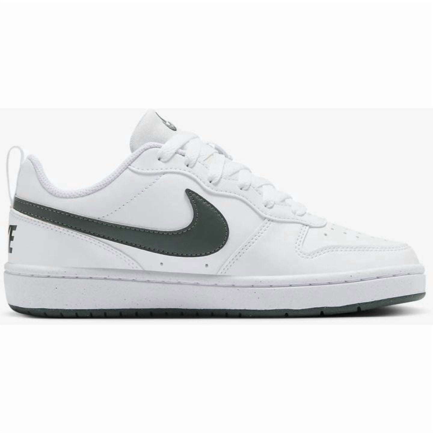 Nike Court Borough Low Recraft Big Kids' Shoes Color: White Vintage Green Size: 4.5