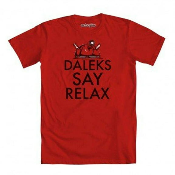 Doctor Who Daleks Say Relax Adult Red T-Shirt