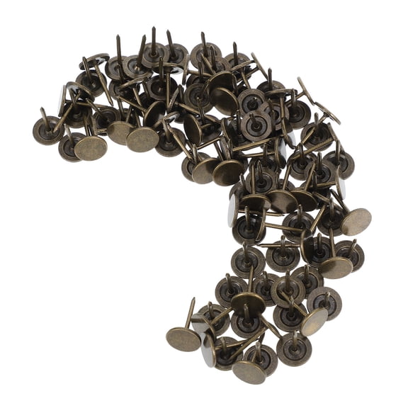 Soimiss 100Pcs Olive Green Stainless Steel Upholstery Tacks for Furniture Decorative Projects