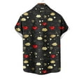 thumbnail image 3 of guisaled Mens Valentines Day Button Up Shirt Short Sleeve Hawaiian T Shirts Cute Cat Heart Graphic Tops Casual Beach Vacation Shirt, 3 of 4