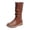 Brown, variant on asdoklhq Womens Waterproof Work Boots,Women's Shoes Pointed Zip Warm Solid Color Knight Boots Leather Boots Low-heel Mid-calf