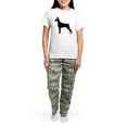 thumbnail image 4 of CafePress - Doberman Santa Women's Light Pajamas - Women's Short Sleeve Print T-Shirt and Pants Light Cotton Pajama Set, 4 of 7