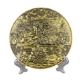 thumbnail image 1 of Placa decorativa con soporte de exhibición, placa de aleación, adorno de fenshui para el hogar, estatua del dios chino de la riqueza para estantería Oro, 1 of 8