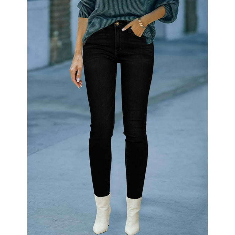 luvamia Women's Fleece Lined Jeans Winter Thermal Denim Jeggings